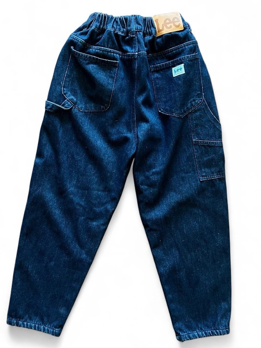 Lee Vintage Japanese Workwear Carpenter Pants Fleece Lined Dark Wash Y2K Utility
